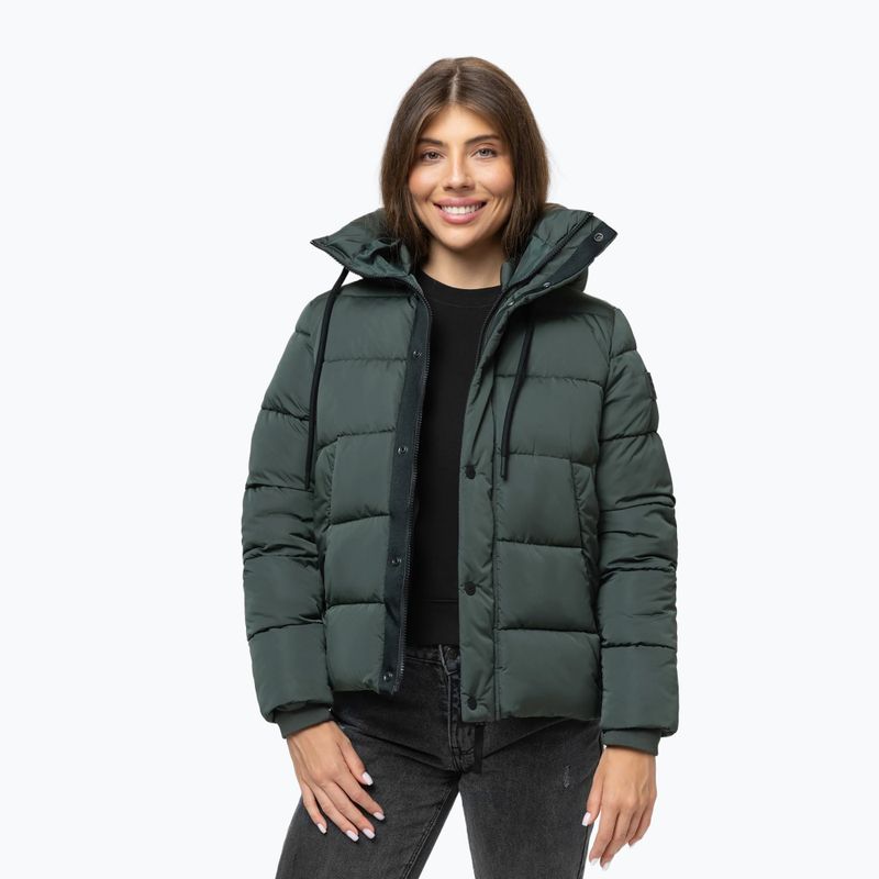 Куртка зимова жіноча Pitbull Amalia Padded Hooded dark green 4