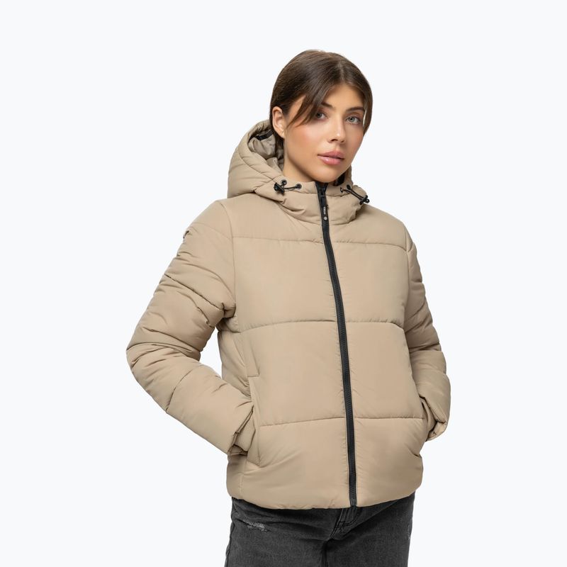 Куртка зимова жіноча Pitbull Vista Quilted Hooded dark sand 4