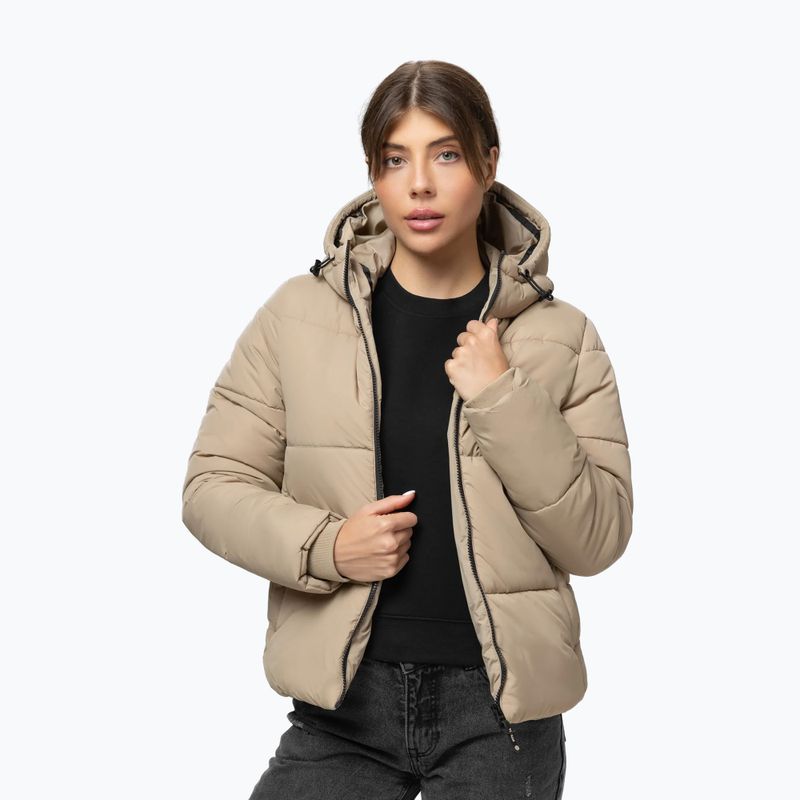 Куртка зимова жіноча Pitbull Vista Quilted Hooded dark sand 6