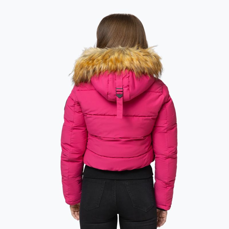 Куртка зимова жіноча Pitbull Azalea Quilted Hooded raspberry red 3