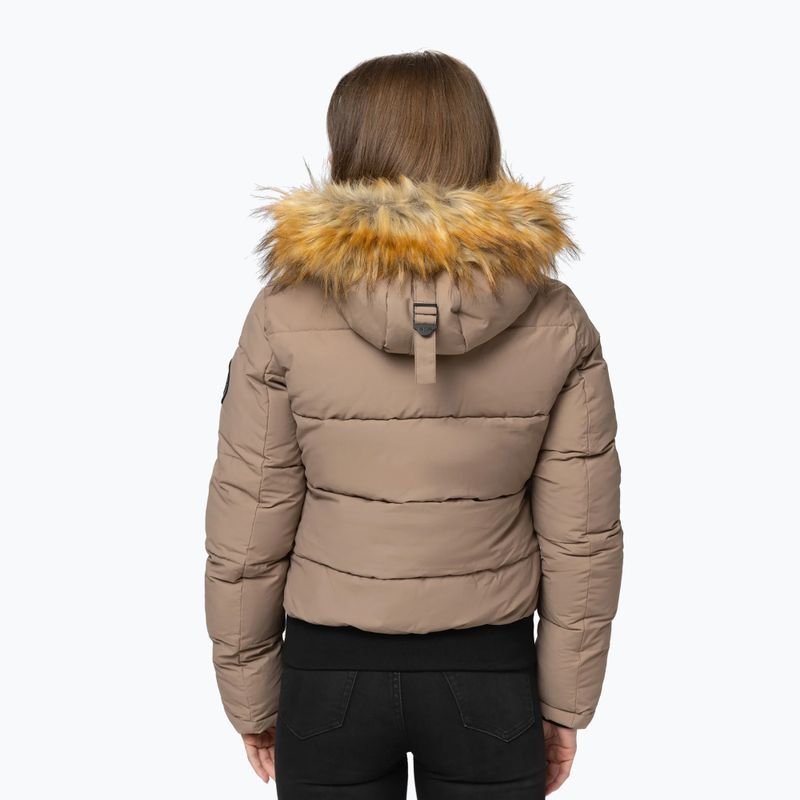 Жіноча зимова куртка Pitbull Azalea Quilted Hooded dark sand 3