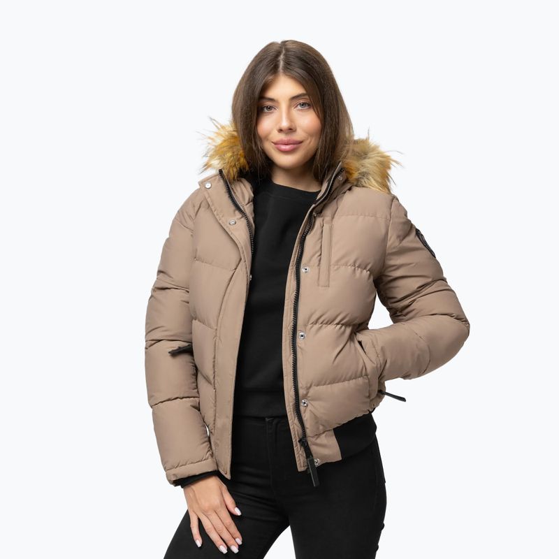 Жіноча зимова куртка Pitbull Azalea Quilted Hooded dark sand 4