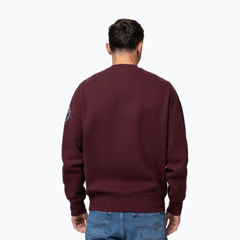 Кофта чоловіча Pitbull Norton Crewneck dark burgundy 3