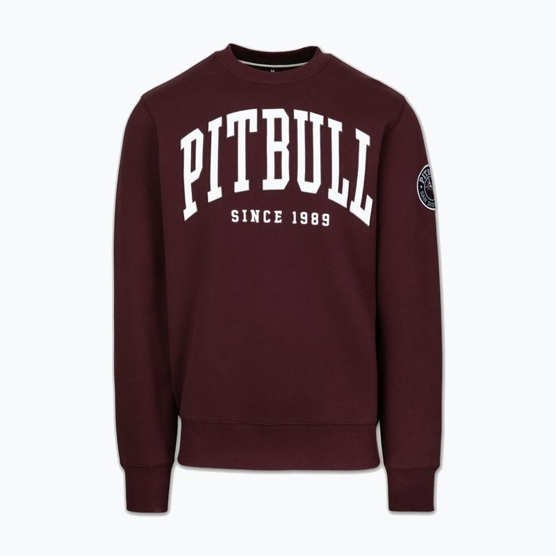Кофта чоловіча Pitbull Norton Crewneck dark burgundy 4
