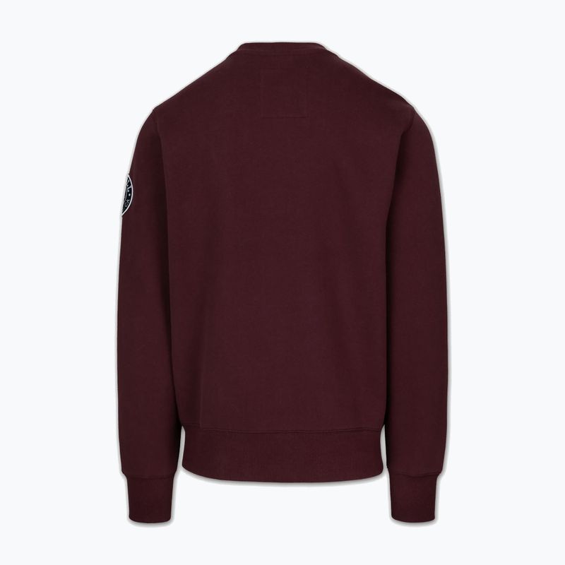 Кофта чоловіча Pitbull Norton Crewneck dark burgundy 5