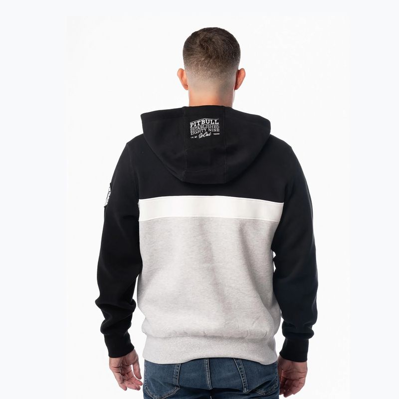 Кофта чоловіча Pitbull Gibson Hooded black/grey melange 3