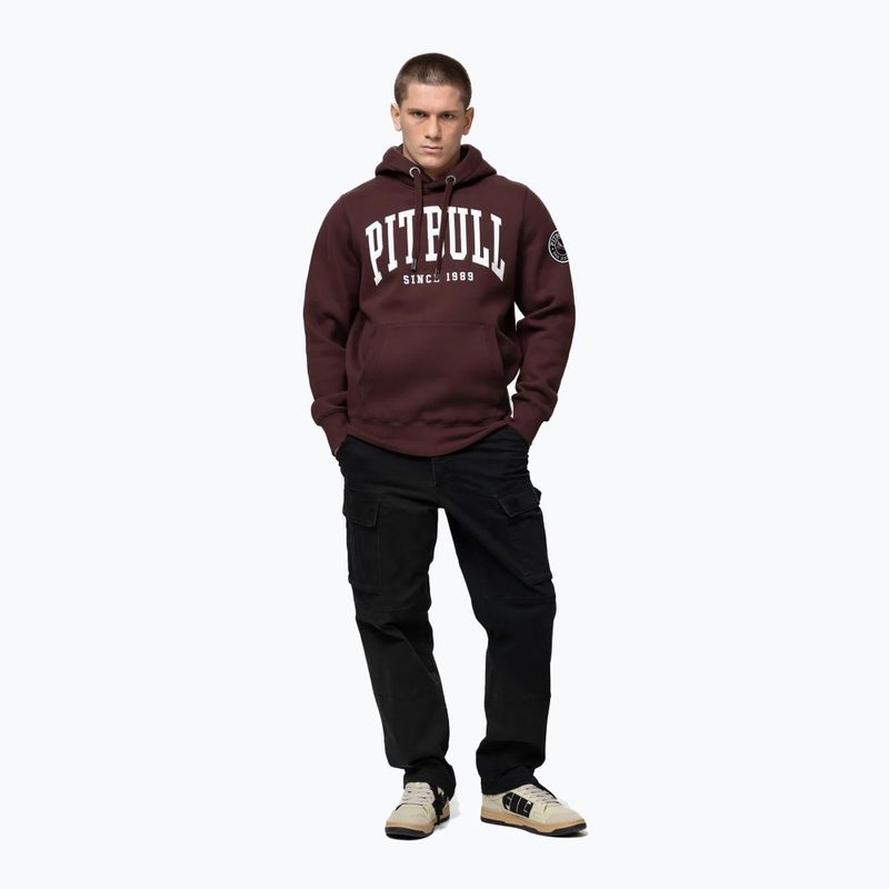 Чоловіча худі Pitbull Norton Hooded dark burgundy 2