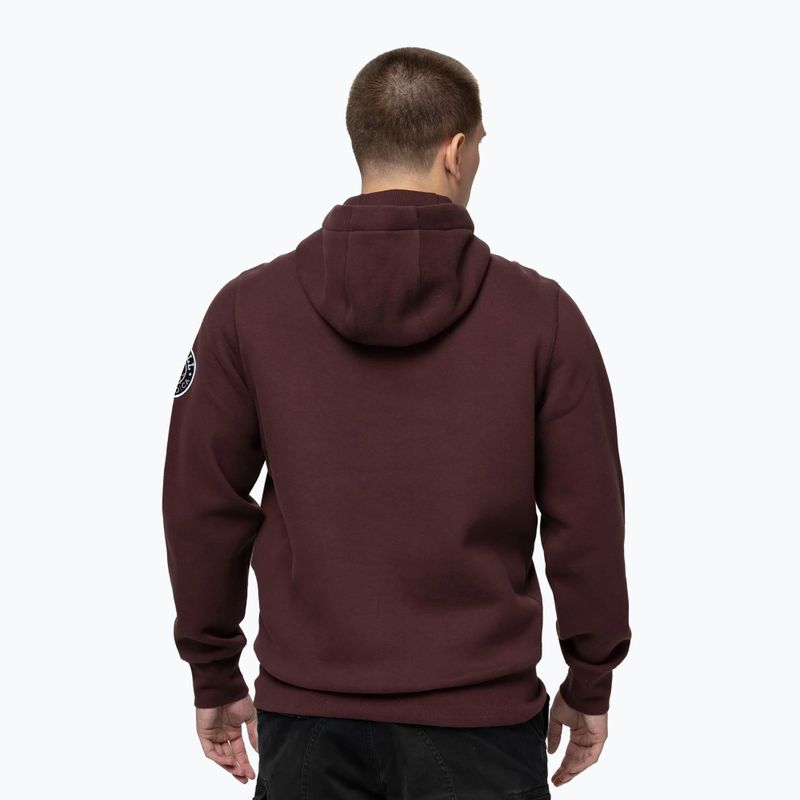 Кофта чоловіча Pitbull Norton Hooded dark burgundy 3
