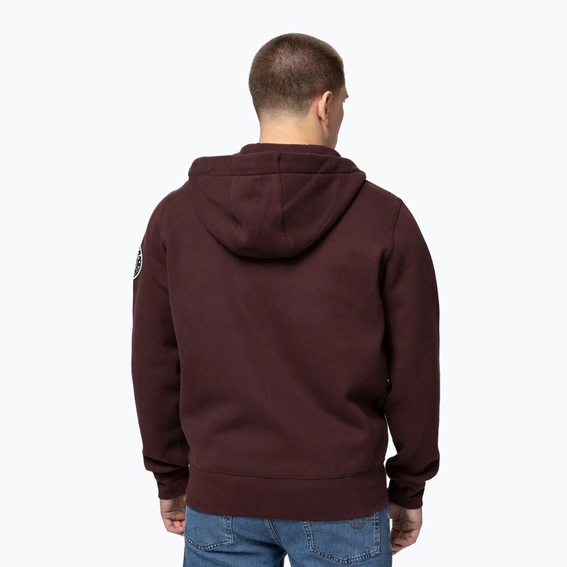 Кофта чоловіча Pitbull Norton Hooded Zip dark burgundy 3