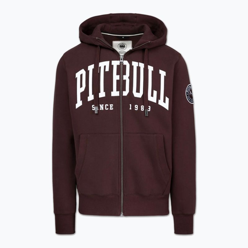 Кофта чоловіча Pitbull Norton Hooded Zip dark burgundy 5