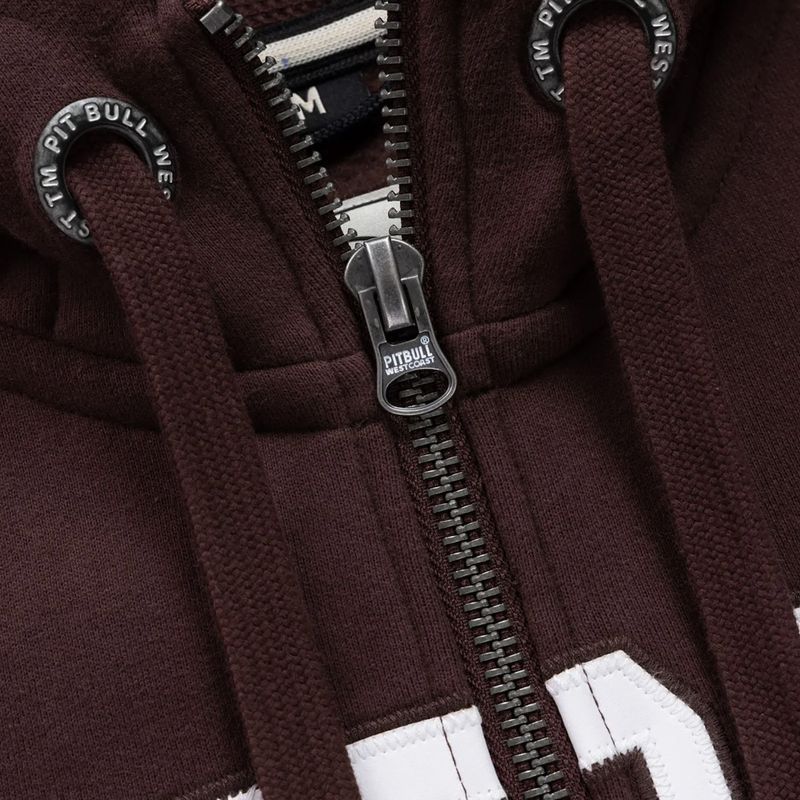 Кофта чоловіча Pitbull Norton Hooded Zip dark burgundy 7