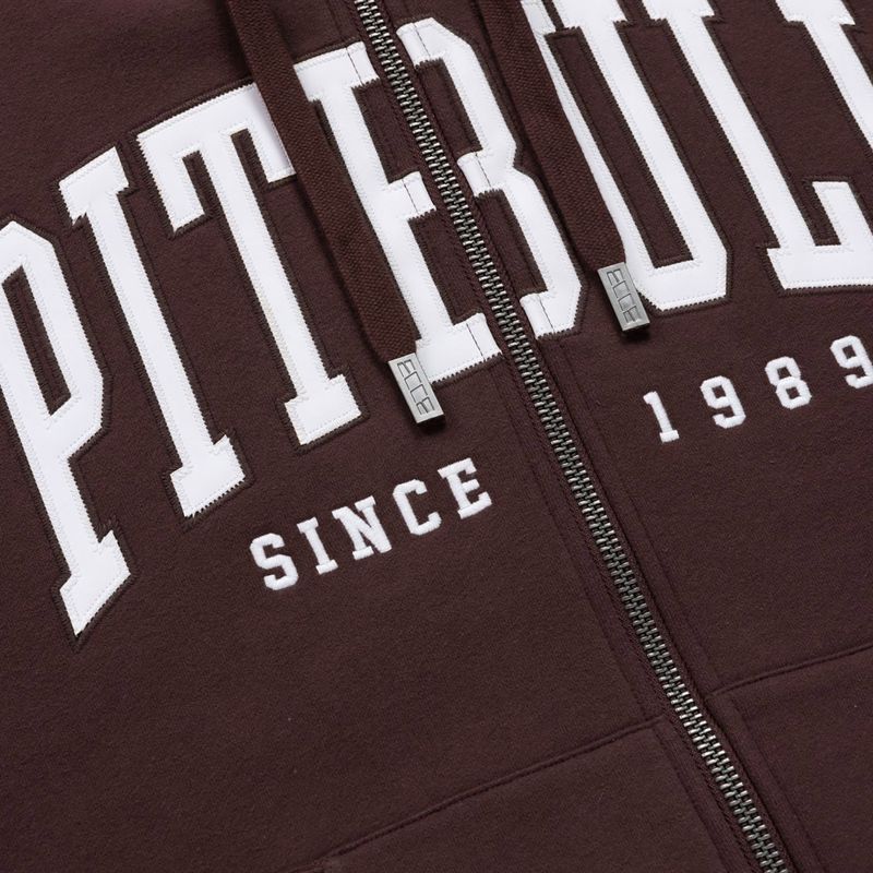 Чоловіча худі Pitbull Norton Hooded Zip dark burgundy 9