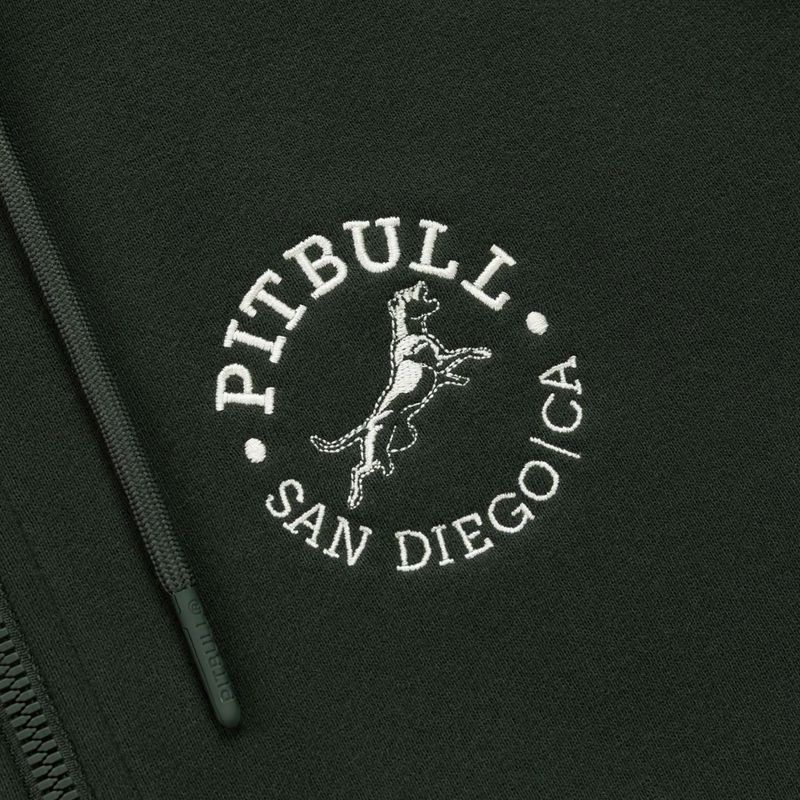 Кофта чоловіча Pitbull San Diego Ca Hooded Zip dark green 9