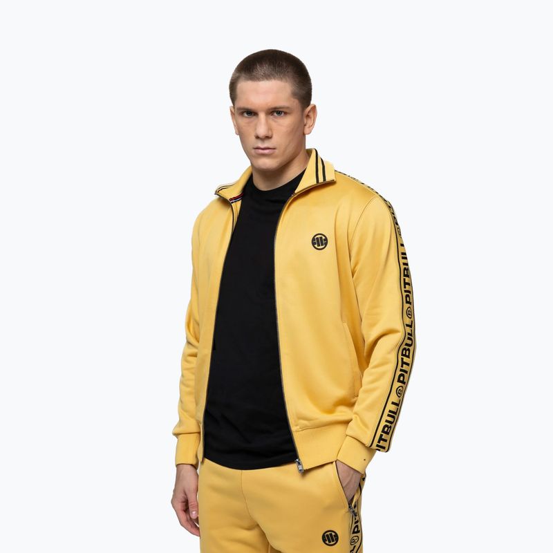 Кофта чоловіча Pitbull Trackjacket Tape Logo Terry Group pale yellow 5