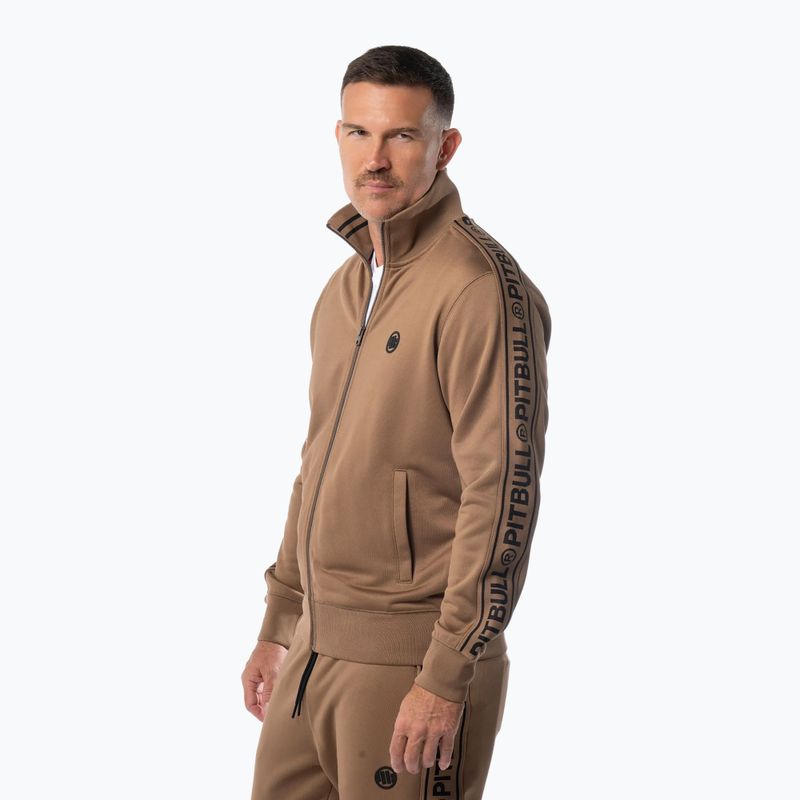 Чоловіча кофта Pitbull Trackjacket Tape Logo Terry Group coyote brown 3