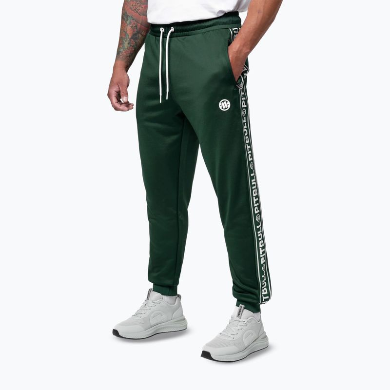 Штани чоловічі Pitbull Trackpants Tape Logo Terry Group bottle green 4