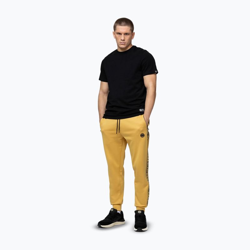 Чоловічі штани Pitbull Trackpants Tape Logo Terry Group pale yellow 2