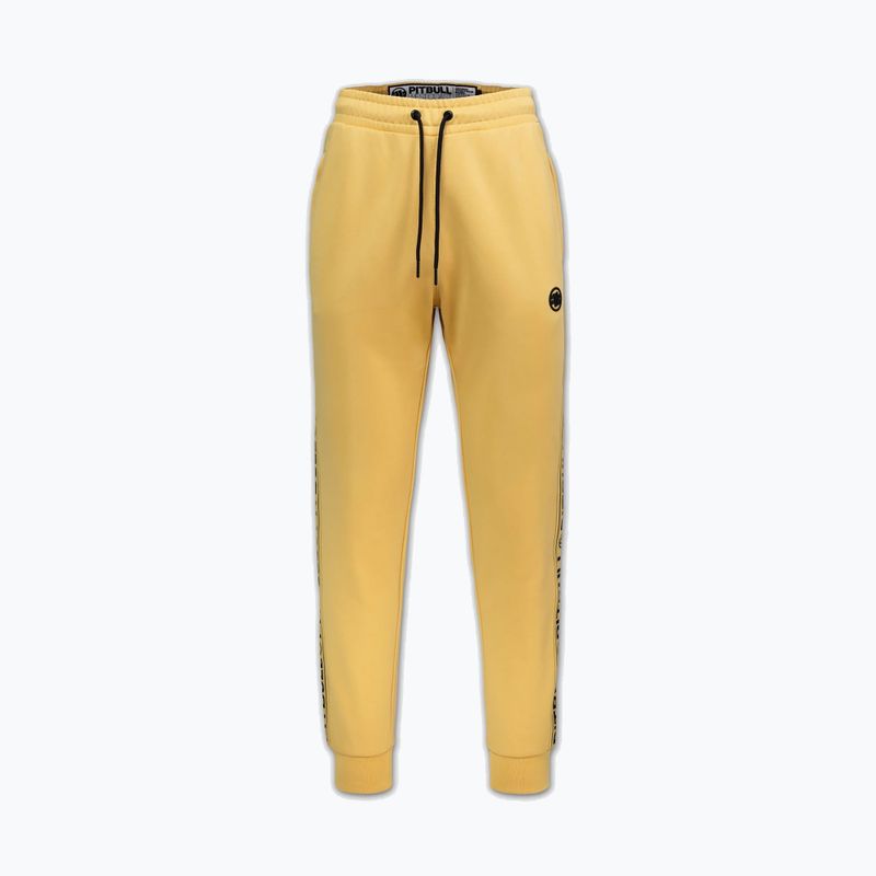 Чоловічі штани Pitbull Trackpants Tape Logo Terry Group pale yellow 5