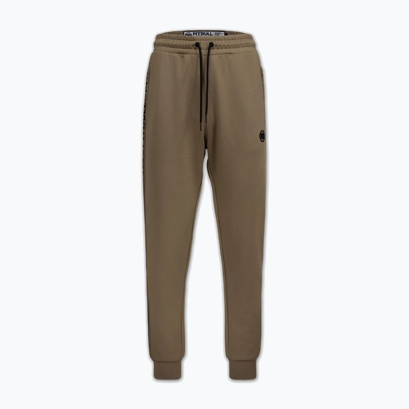 Чоловічі спортивні штани Pitbull Trackpants Tape Logo Terry Group coyote brown 2