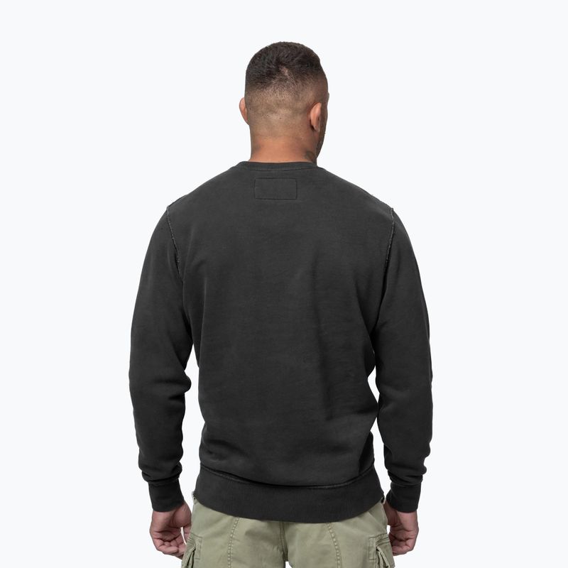 Кофта чоловіча Pitbull Hackett Crewneck washed dark graphite 3