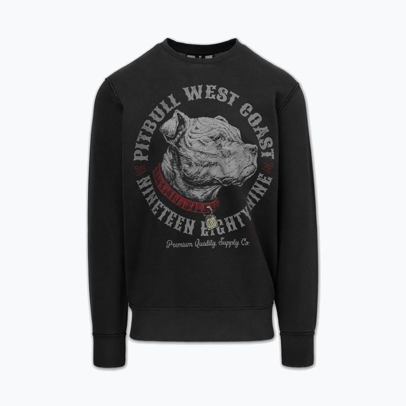 Кофта чоловіча Pitbull Strenght & Respect Crewneck washed dark graphite 5