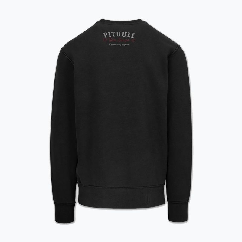 Кофта чоловіча Pitbull Strenght & Respect Crewneck washed dark graphite 6