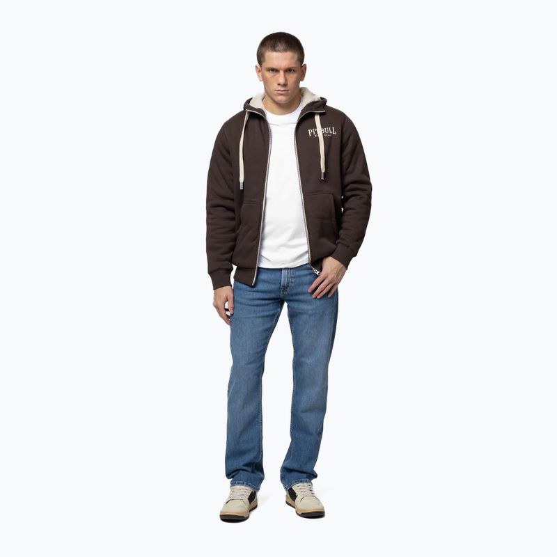 Кофта чоловіча Pitbull Ruffin Detroit Hooded Zip dark chocolate 2