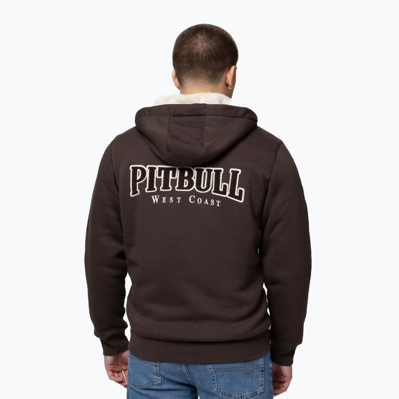 Кофта чоловіча Pitbull Ruffin Detroit Hooded Zip dark chocolate 3