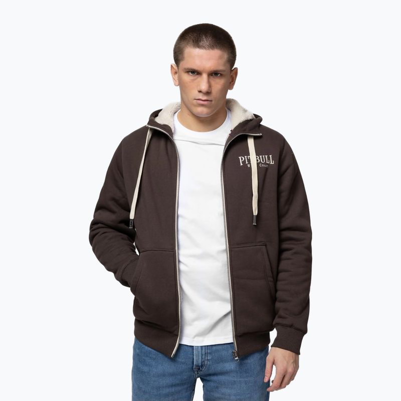 Кофта чоловіча Pitbull Ruffin Detroit Hooded Zip dark chocolate 4