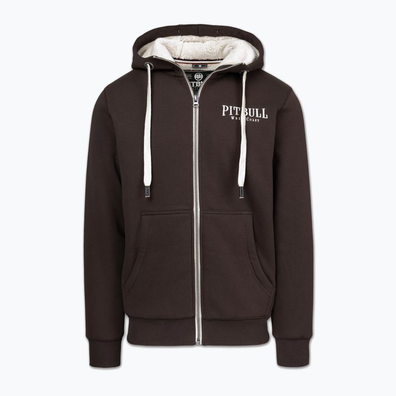 Кофта чоловіча Pitbull Ruffin Detroit Hooded Zip dark chocolate 5
