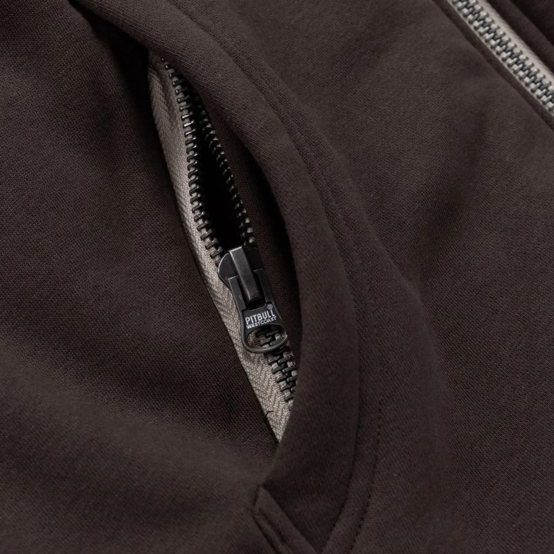 Кофта чоловіча Pitbull Ruffin Detroit Hooded Zip dark chocolate 12