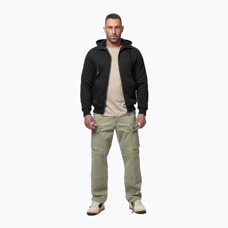 Кофта чоловіча Pitbull Ruffin Detroit Hooded Zip black/black 2