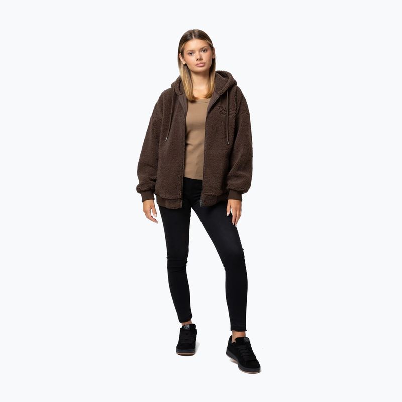 Кофта жіноча Pitbull Daisy Hooded Zip dark chocolate 2
