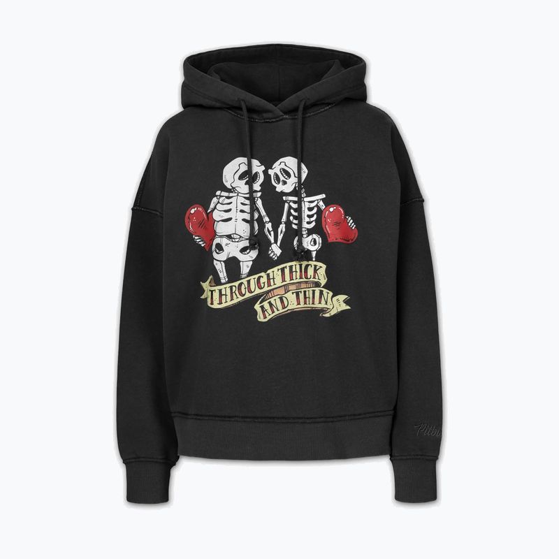 Кофта жіноча Pitbull Thick & Thin Hooded dark graphite 4