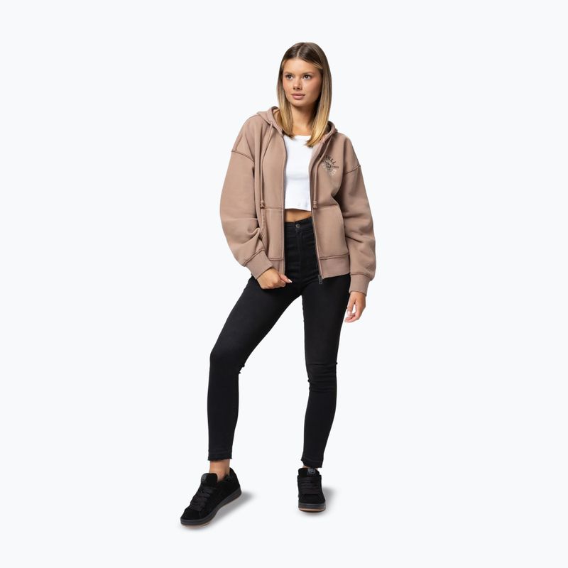 Кофта жіноча Pitbull Skull Surf Hooded Zip chocolate mousse 2