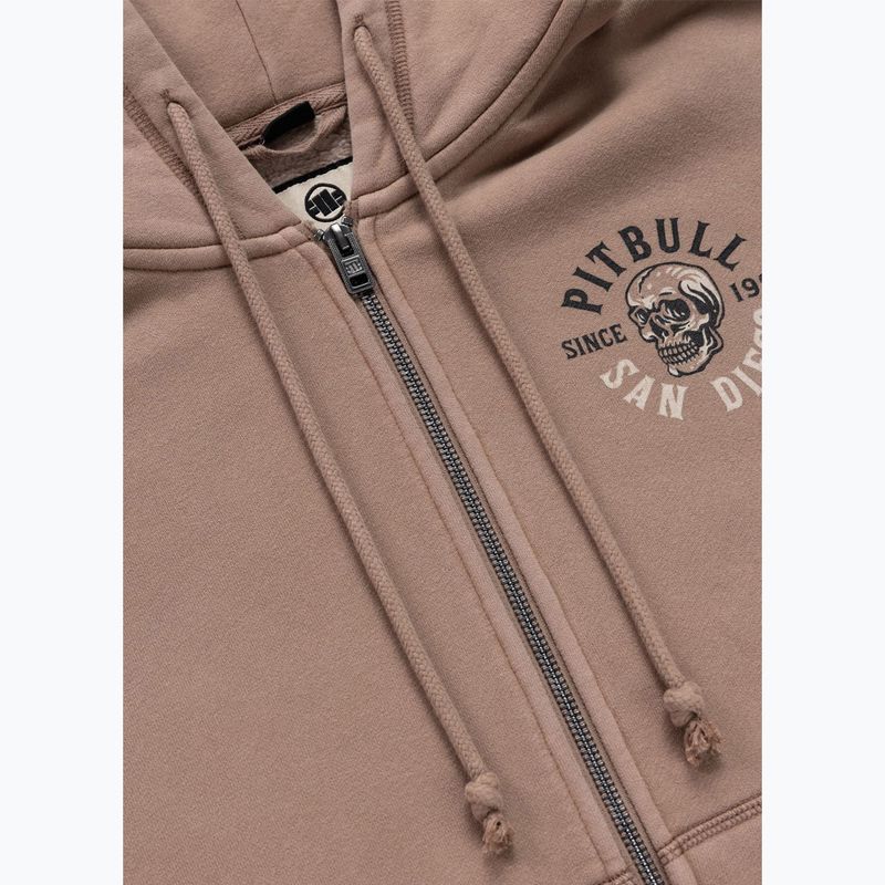 Кофта жіноча Pitbull Skull Surf Hooded Zip chocolate mousse 9