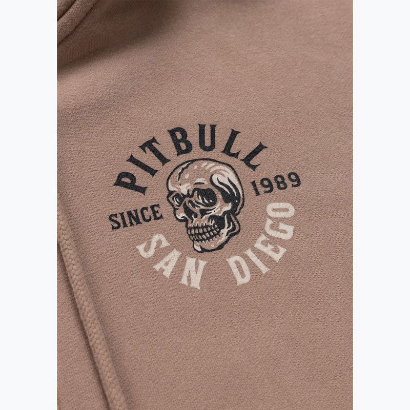 Кофта жіноча Pitbull Skull Surf Hooded Zip chocolate mousse 10