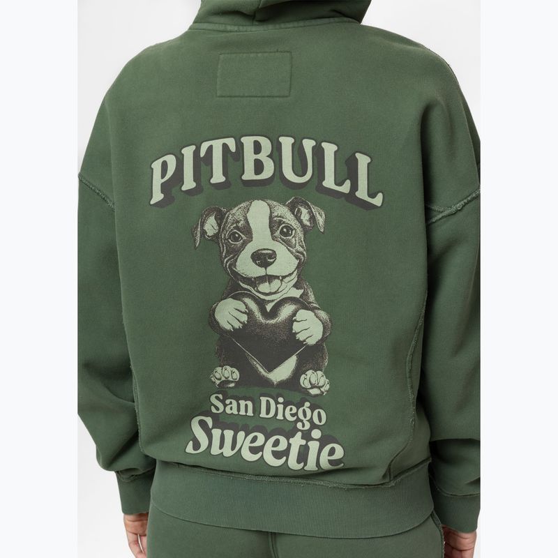 Жіноча худі Pitbull Sweetie з капюшоном на блискавці sage green 5