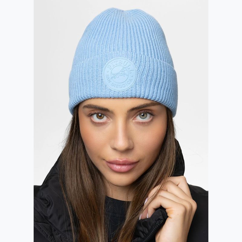 Шапка зимова Pitbull Beanie San Diego Ca light blue 3