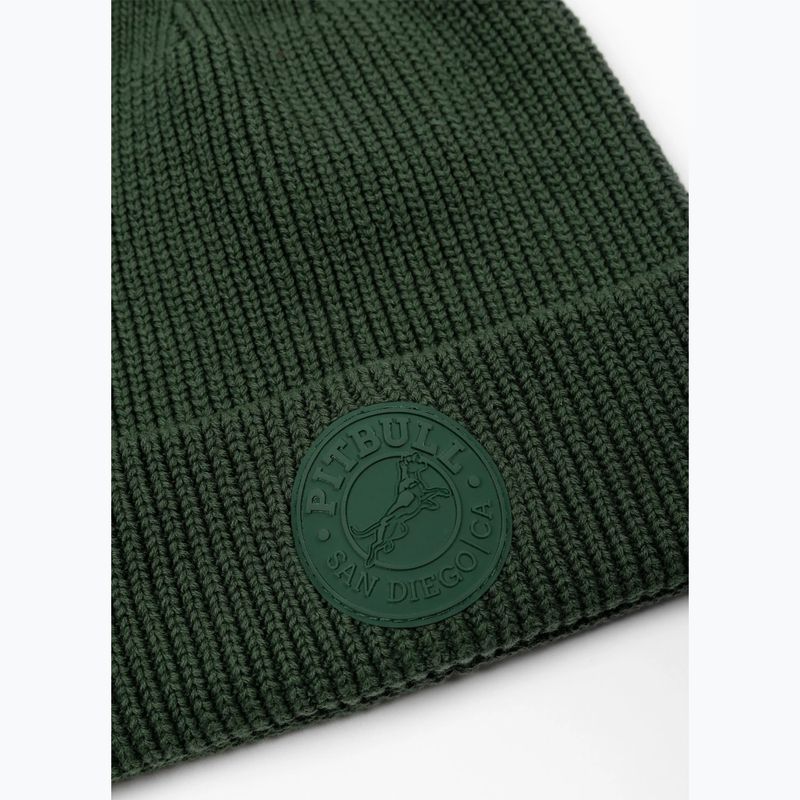 Шапка зимова Pitbull Beanie San Diego Ca dark green 2