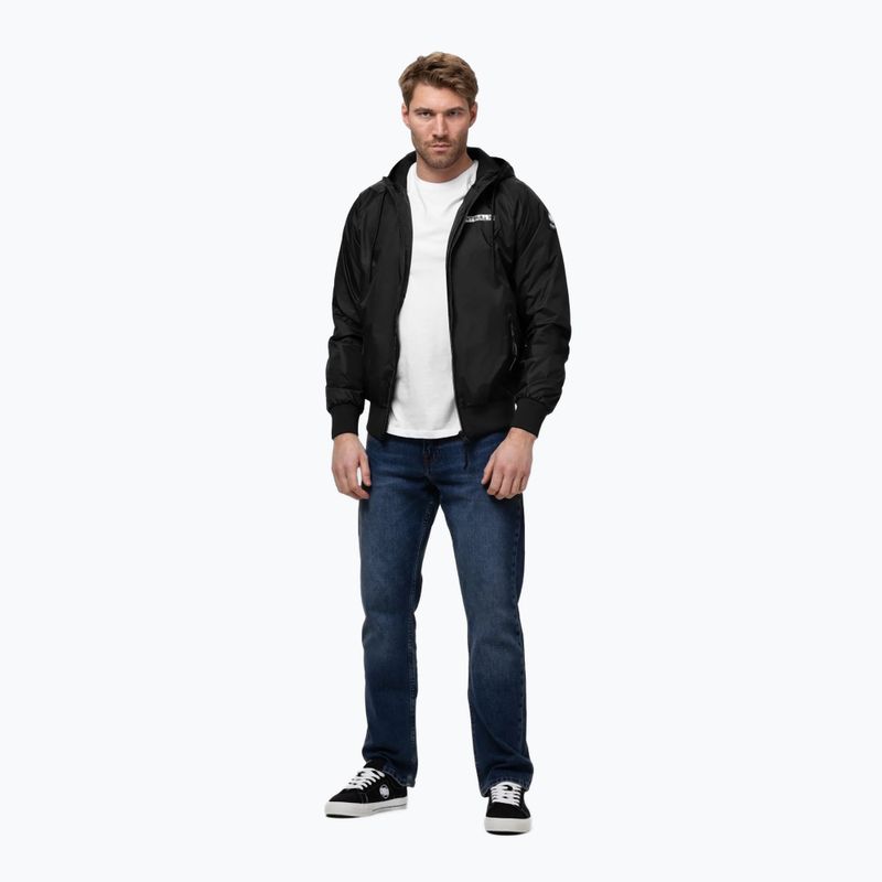 Куртка чоловіча Pitbull Athletic Logo Nylon Hooded black 2