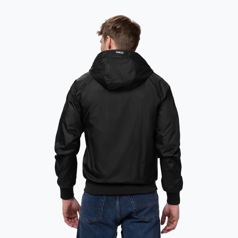 Куртка чоловіча Pitbull Athletic Logo Nylon Hooded black 3