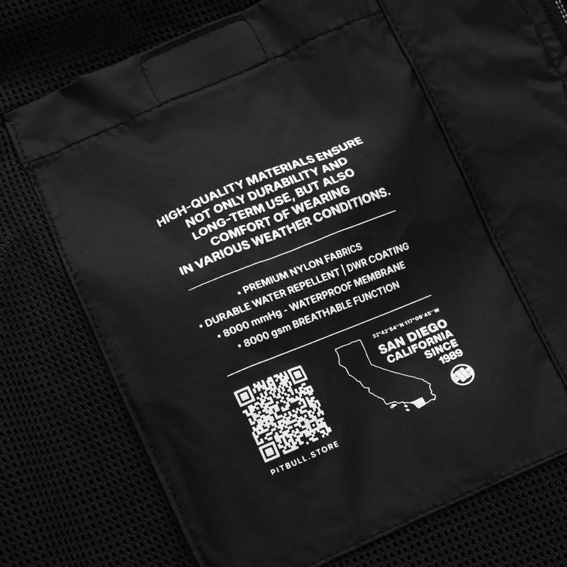 Куртка чоловіча Pitbull Athletic Logo Nylon Hooded black 13