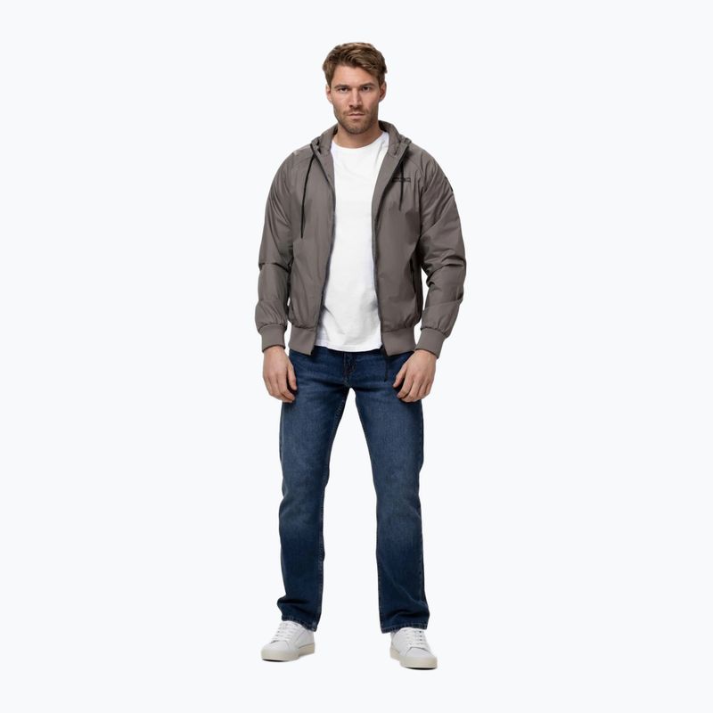 Куртка чоловіча Pitbull Athletic Logo Nylon Hooded taupe 2