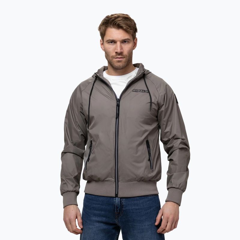 Куртка чоловіча Pitbull Athletic Logo Nylon Hooded taupe 4