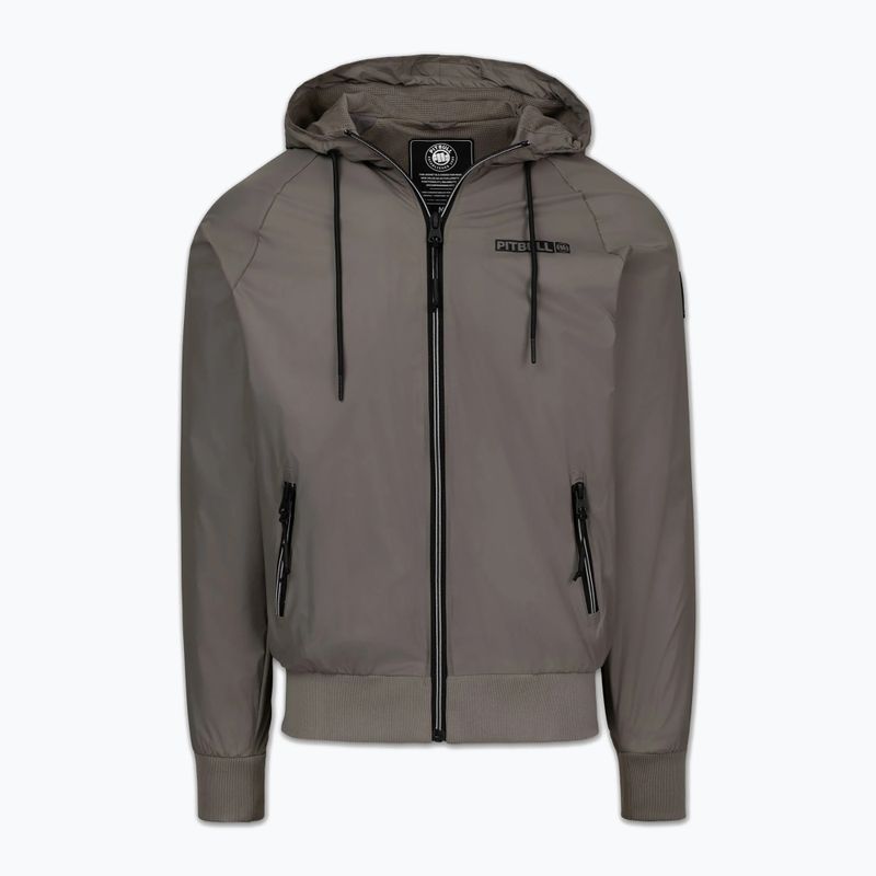 Куртка чоловіча Pitbull Athletic Logo Nylon Hooded taupe 5