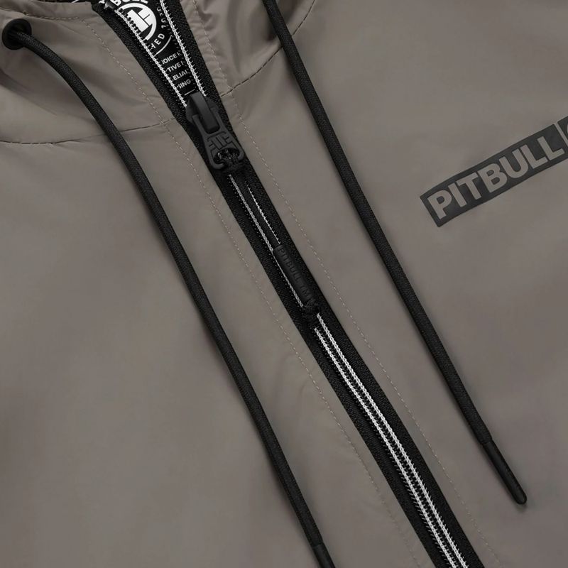 Куртка чоловіча Pitbull Athletic Logo Nylon Hooded taupe 7