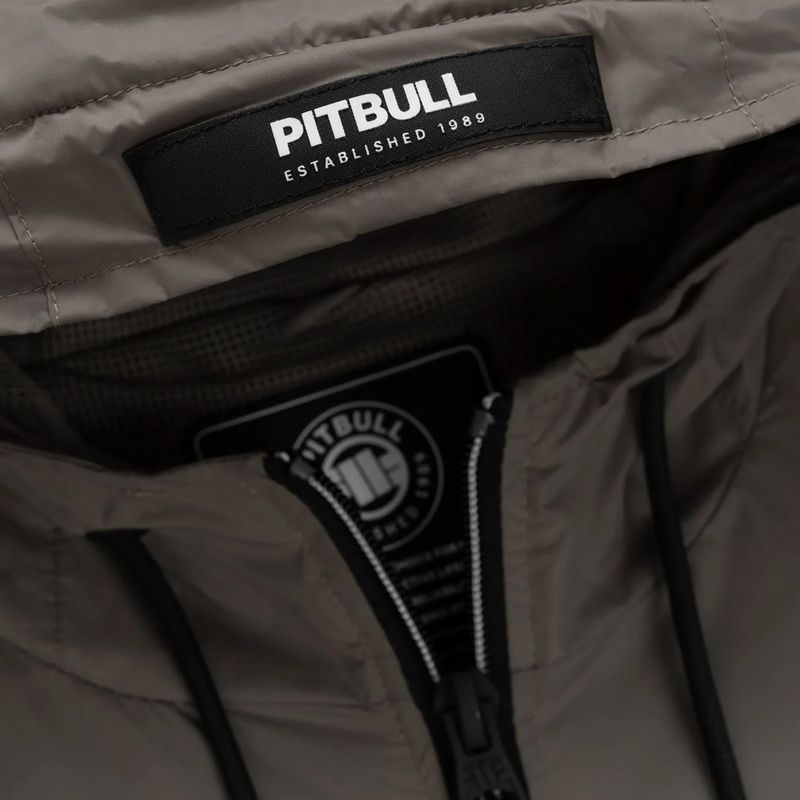 Куртка чоловіча Pitbull Athletic Logo Nylon Hooded taupe 9