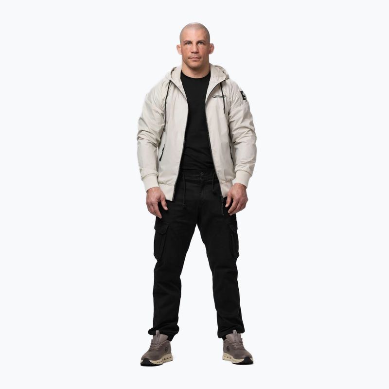 Куртка чоловіча Pitbull Athletic Logo Nylon Hooded light sand 2