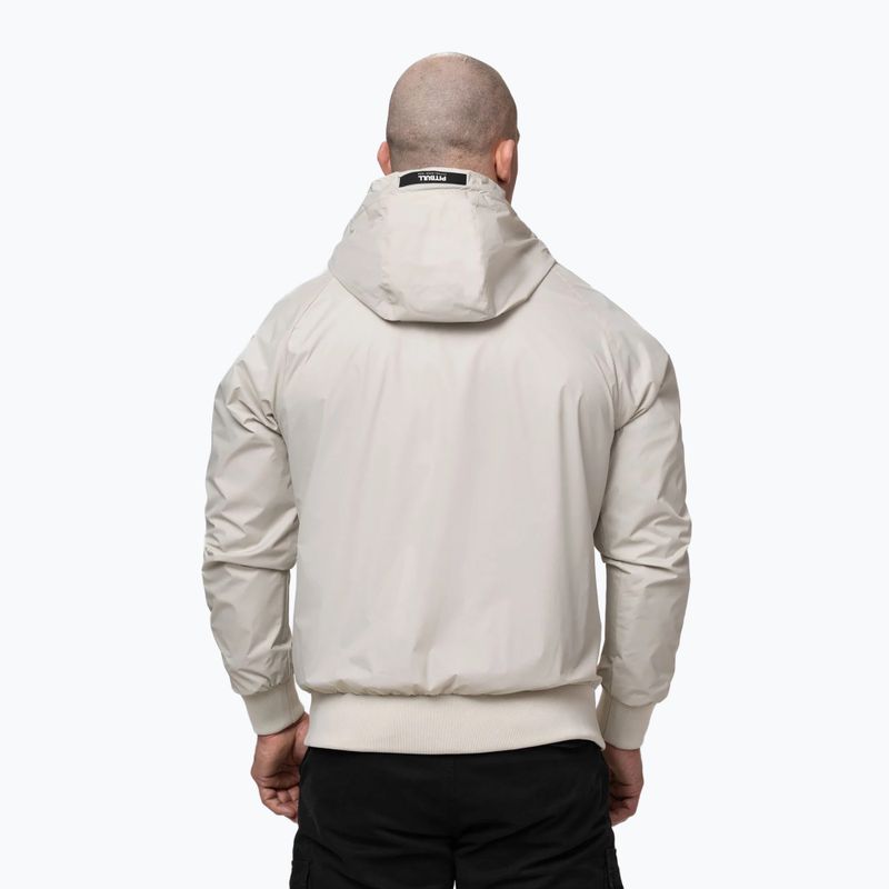 Куртка чоловіча Pitbull Athletic Logo Nylon Hooded light sand 3